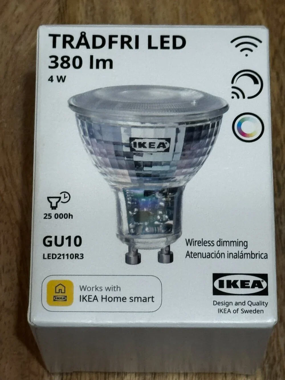 IKEA TRÅDFRI LED Bulb GU10 380 Lumen, Dimmable, Color White Spectrum 005.474.82